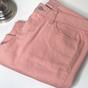Peach denim pants